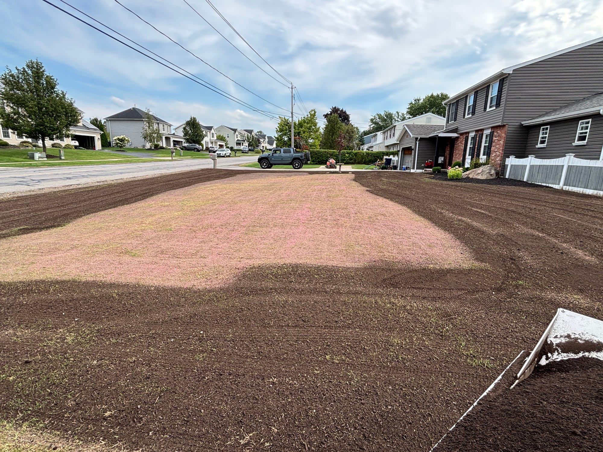 Compost Tropdressing Before